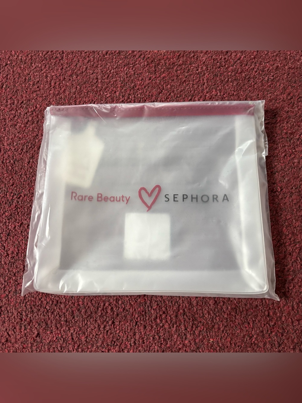 Rare Beauty x Sephora clear makeup cosmetics bag